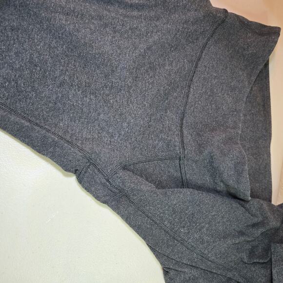 Lululemon Mid Rise Cropped Heathered Gray Leggings Women's Size 10 - Picture 2 of 6